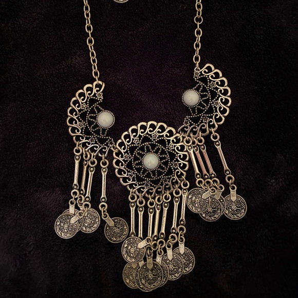 TJ maxx Jewelry New Beautiful Boho Coin Silver Necklace Poshmark